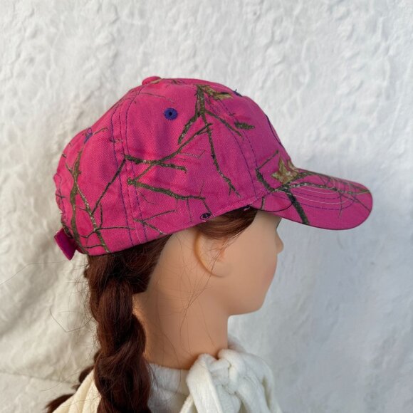 Mossy Oak Ladies Hat Pink Camo Adjustable Purple Embroidered Logo Hunting - Picture 5 of 6